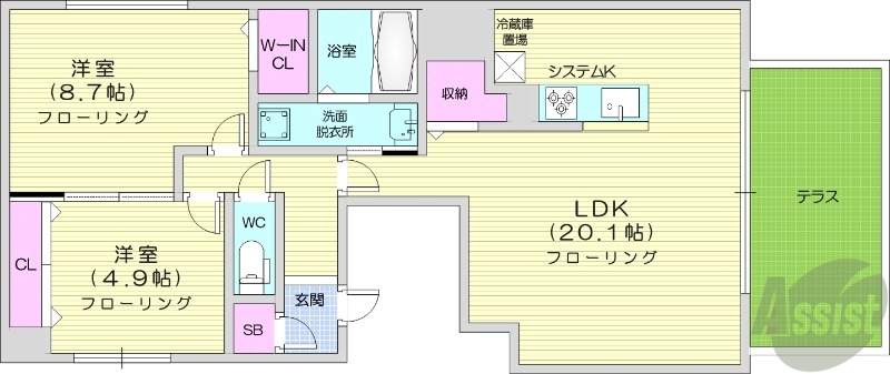 S-RESIDENCE大通公園admirioの間取り写真