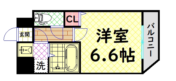 サンロール難波南の間取り写真
