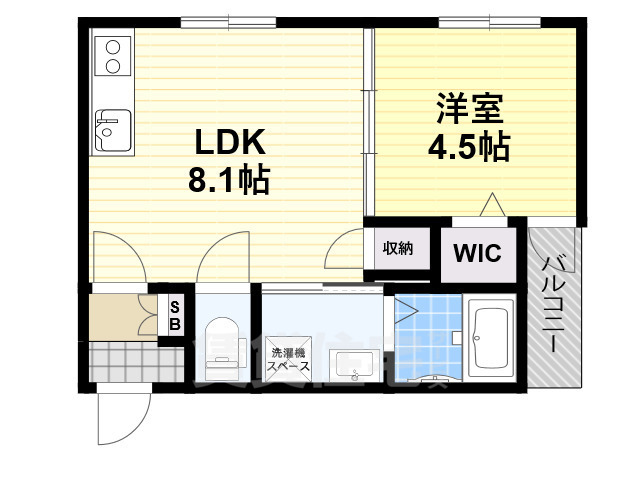南海本線 七道駅 徒歩8分 3階建 築4年の間取り写真