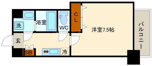 ワールドアイ難波南ミラージュの間取り写真