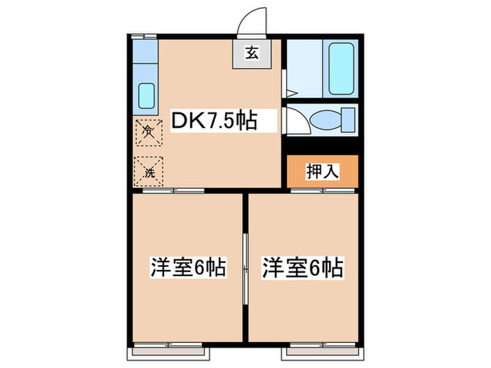 コ-ポ城山の間取り写真
