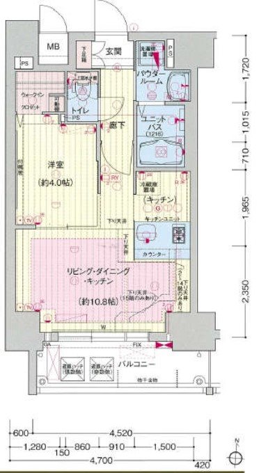 プレサンス丸の内レジデンスIIIの間取り写真