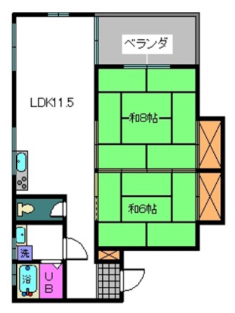 郡山市深沢のマンションの間取り