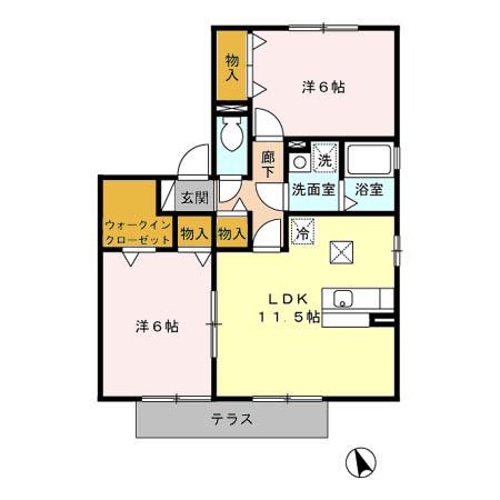 阿蘇市一の宮町宮地のアパートの間取り