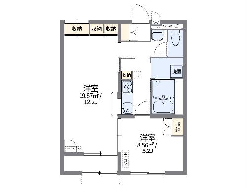 レオパレス勝浦川の間取り