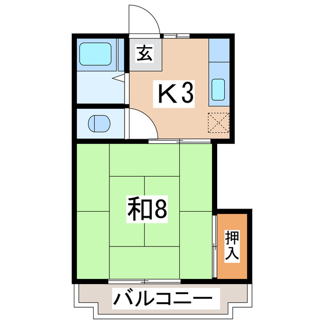 郡山市桜木のマンションの間取り