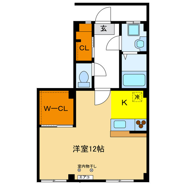 岐阜市殿町のマンションの間取り