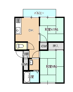 アーバン重村Bの間取り