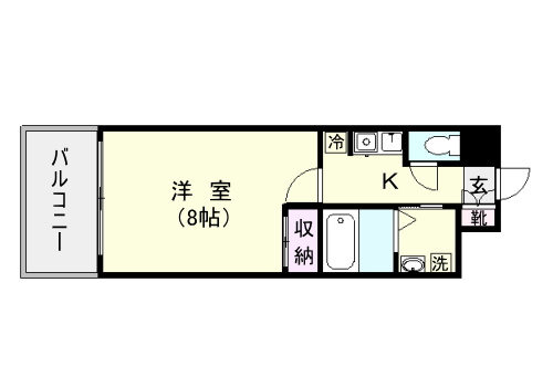 鹿児島市上之園町のマンションの間取り