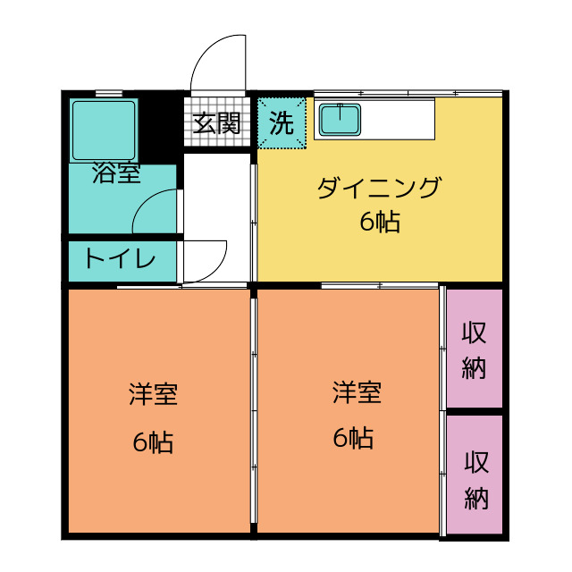 あすなろ荘の間取り