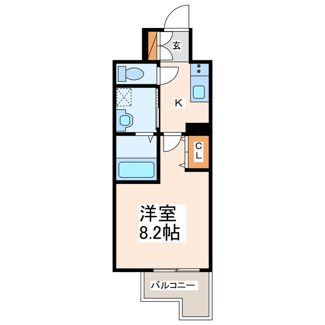 熊本市中央区新町のマンションの間取り