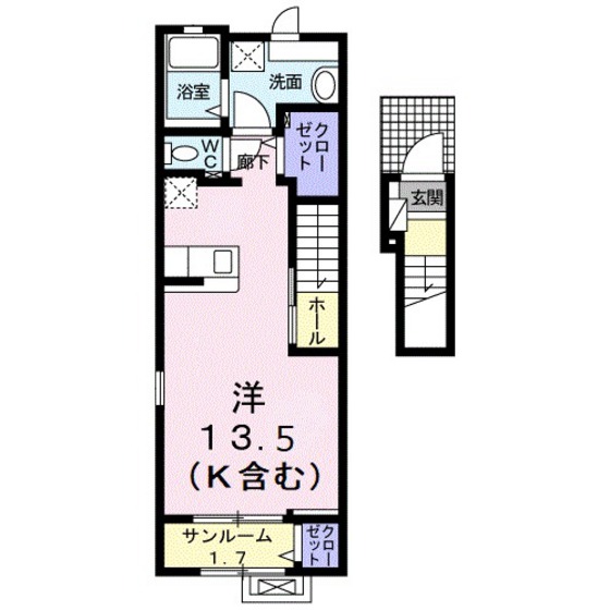 菫（すみれ）２ｎｄの間取り