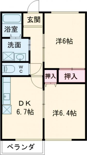 小野市神明町のアパートの間取り