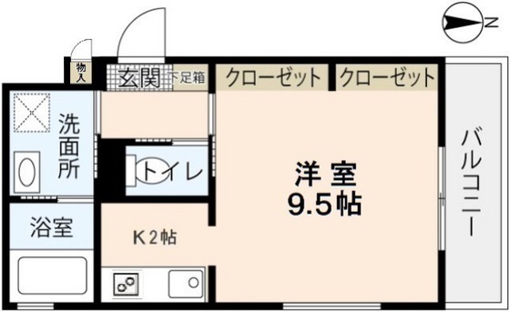 広島市佐伯区吉見園のアパートの間取り