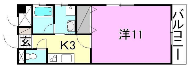 松山市一番町のマンションの間取り