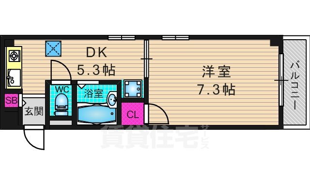 大津市栄町のマンションの間取り