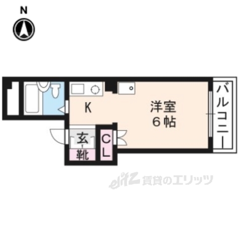 大津市御幸町のマンションの間取り