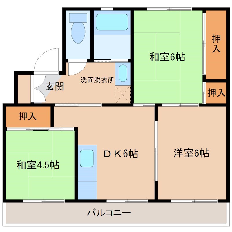 ファミール・烏帽子1号棟の間取り