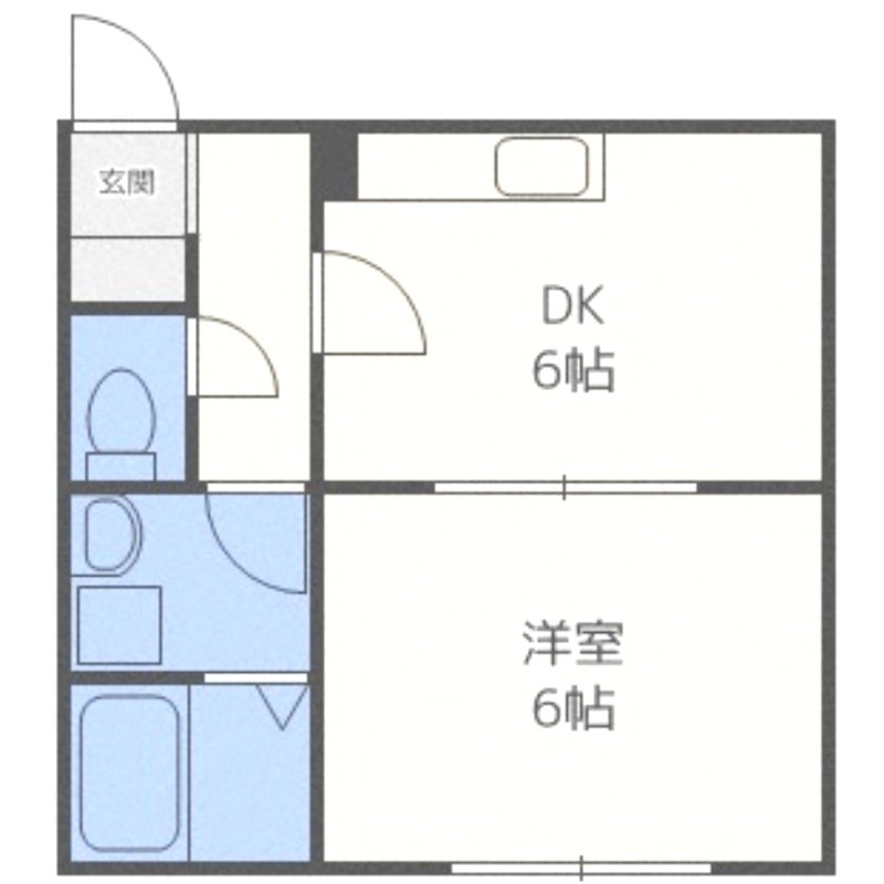 【札幌市手稲区稲穂四条のアパートの間取り】