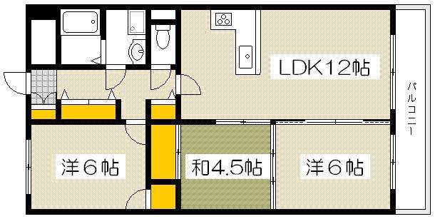 【広島市西区井口のマンションの間取り】