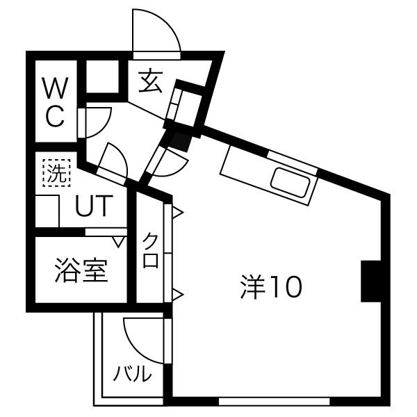 エルハイツ花京院の間取り