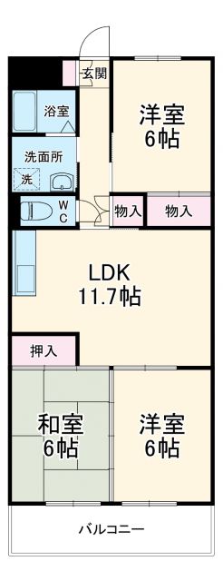 第５コーポ豊の間取り