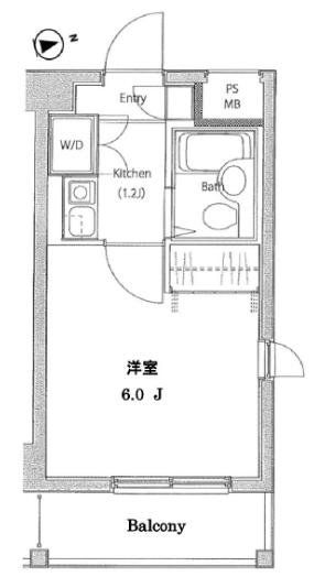 川崎市宮前区小台のマンションの間取り