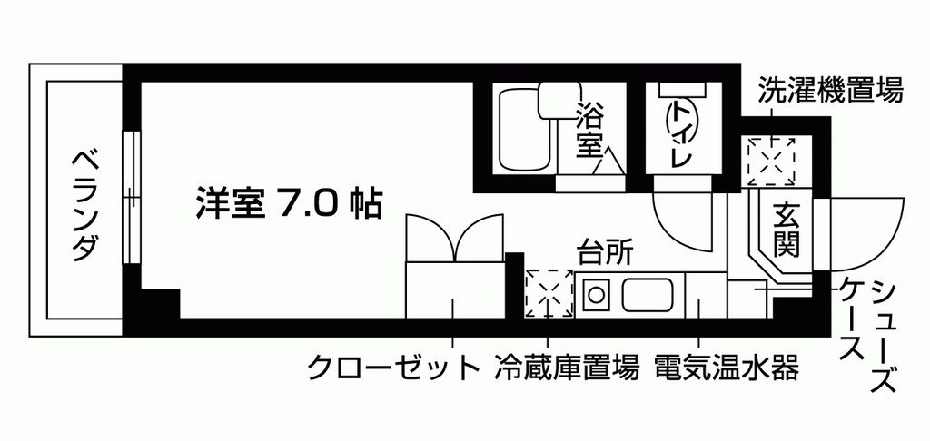 京田辺市興戸池田のマンションの間取り