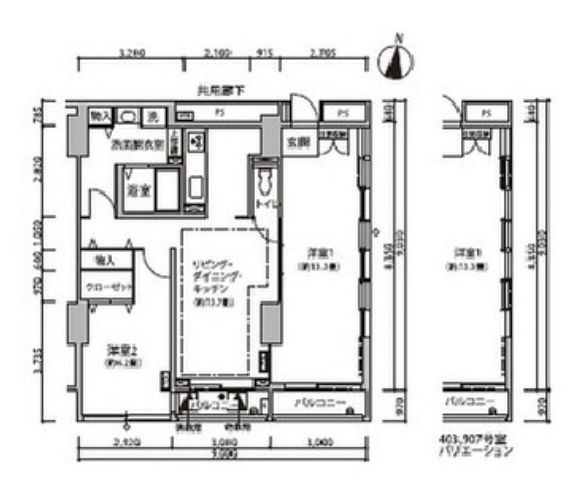 東雲キャナルコートＣＯＤＡＮ１１号棟の間取り