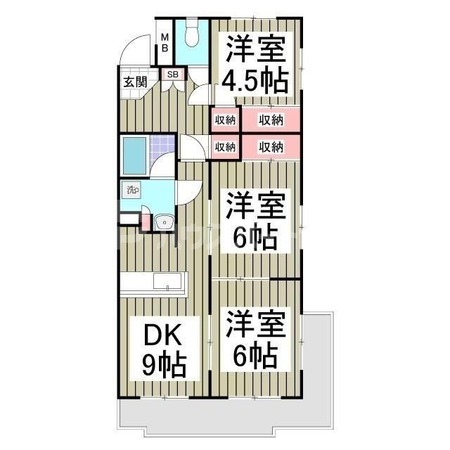 さいたま市西区大字指扇のマンションの間取り