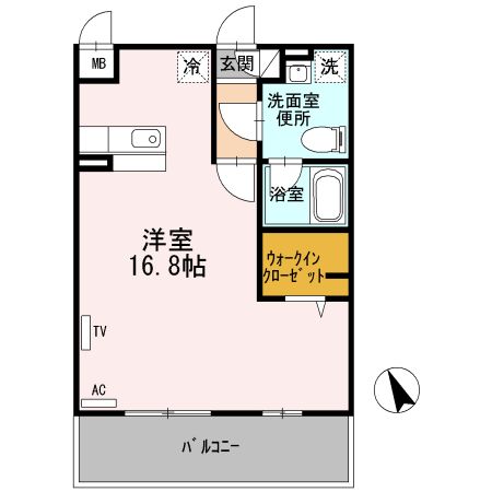 【東広島市西条町寺家のマンションの間取り】