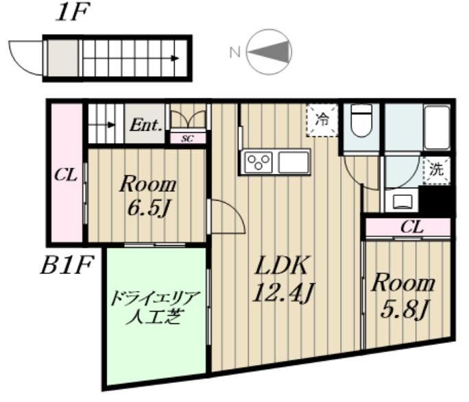 新宿区早稲田南町のマンションの間取り