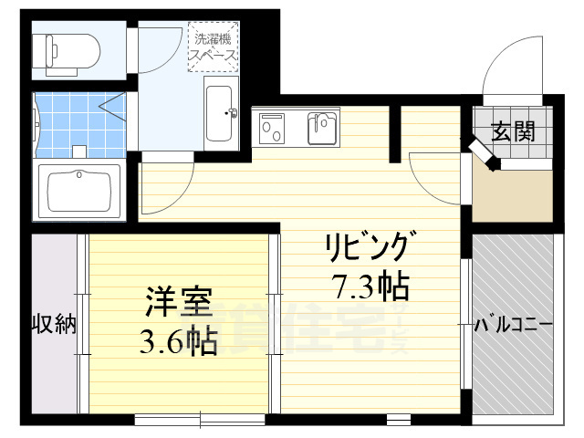 【堺市北区奥本町のアパートの間取り】