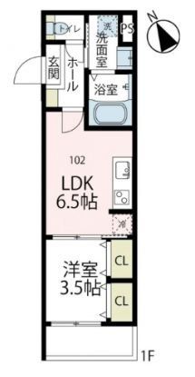 【川崎市幸区古市場のマンションの間取り】