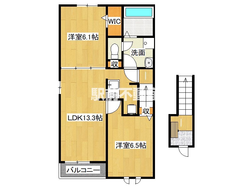 鳥栖市真木町のアパートの間取り