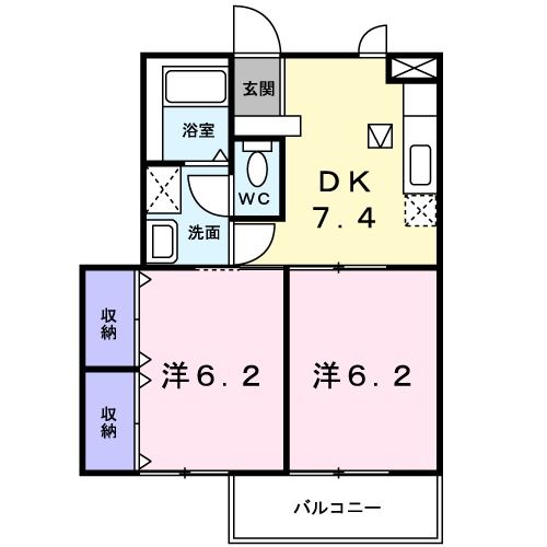 メゾン横山の間取り