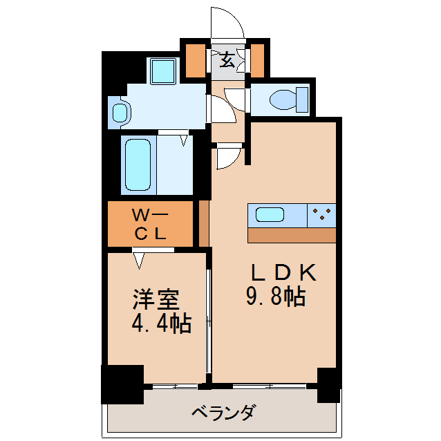 プレサンス丸の内アドブルの間取り