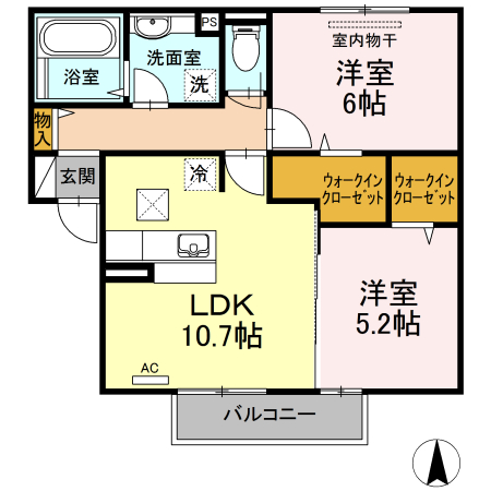 フェリーチェ　A棟の間取り