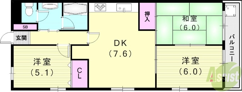 ネオダイキョー西宮の間取り