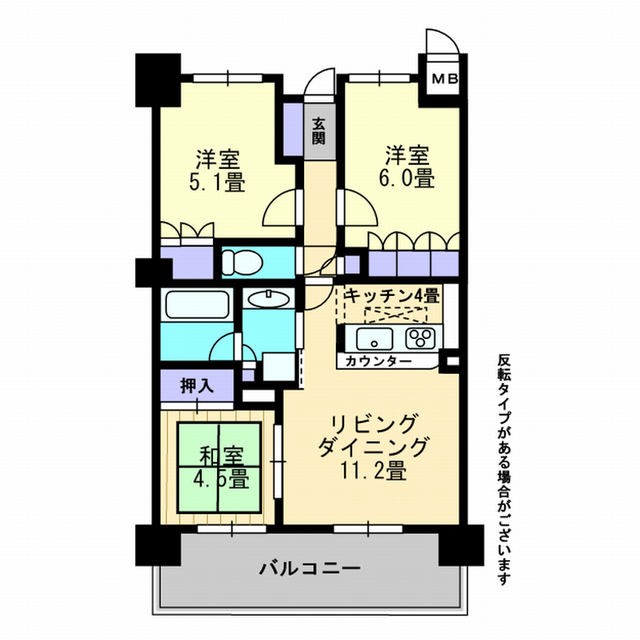 アルファステイツ中庄駅前の間取り