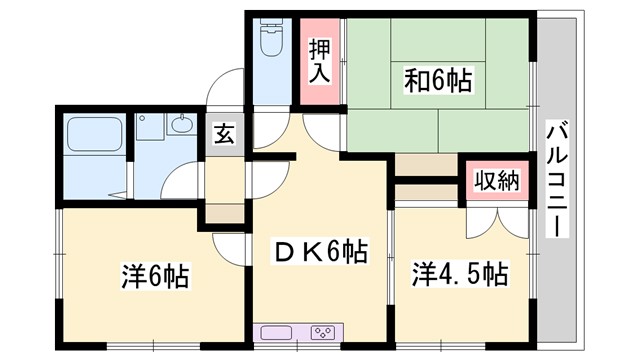 ハイツ西庄の間取り