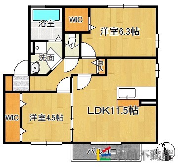 糟屋郡新宮町大字湊のアパートの間取り