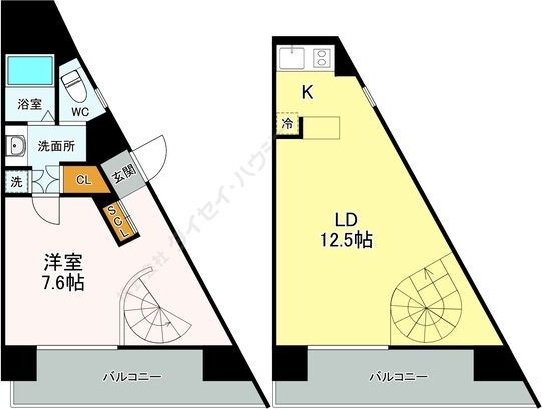 名古屋市中区大井町のマンションの間取り