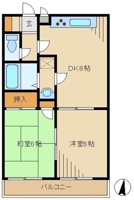 シャンブルド昭島の間取り