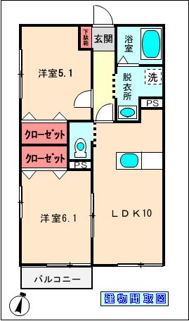 ニューシャルマンＢ（New Sharman)の間取り