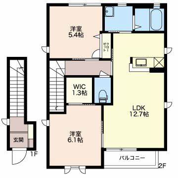 上越市上昭和町のアパートの間取り