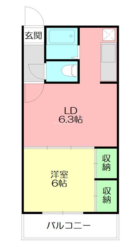 伊勢原市桜台のマンションの間取り