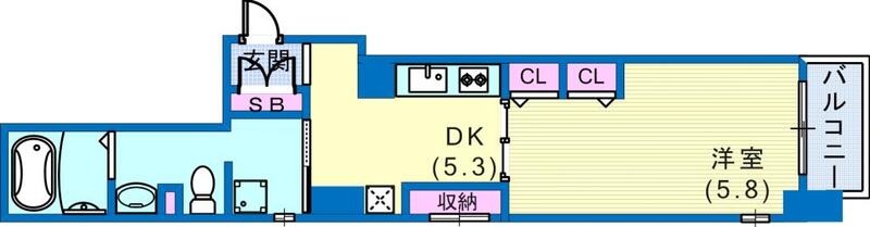 オーキッドレジデンス神戸三宮の間取り