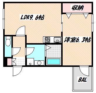 船橋市北本町のマンションの間取り