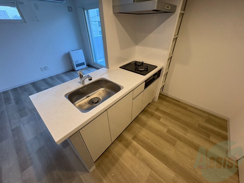 キッチン　清潔感がありお洒落なキッチンになっていました！